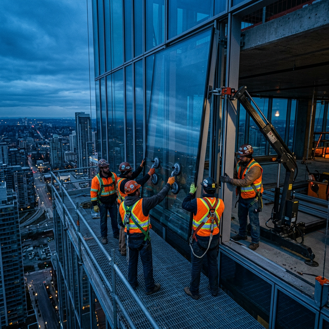 Professional onsite installation of glass and aluminum systems